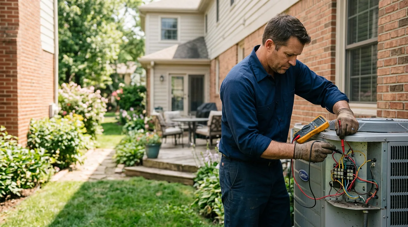 HVAC technician working near Hanover, KS